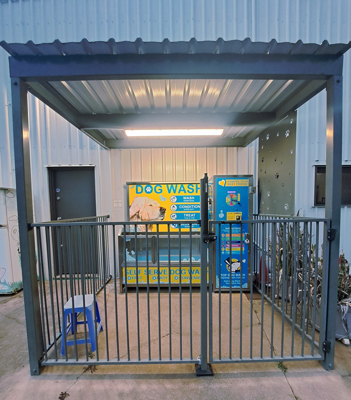 Top Dog Wash self-serve dog wash kiosk at Kooralbyn